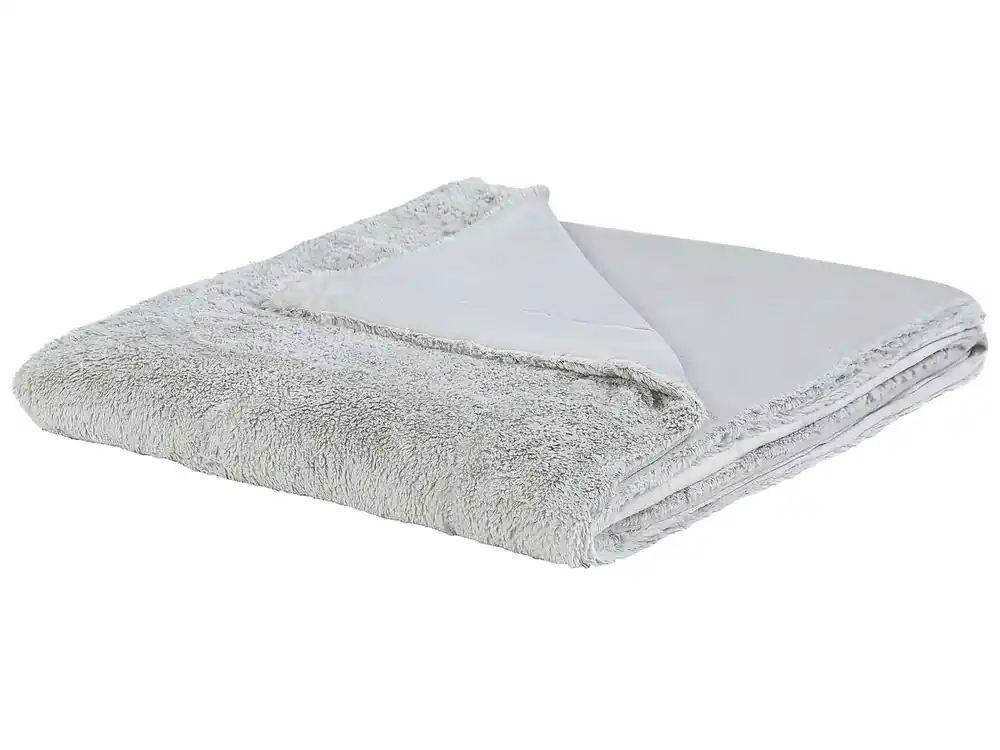 Manta GELIK 180 x 200 cm Gris claro - Textil