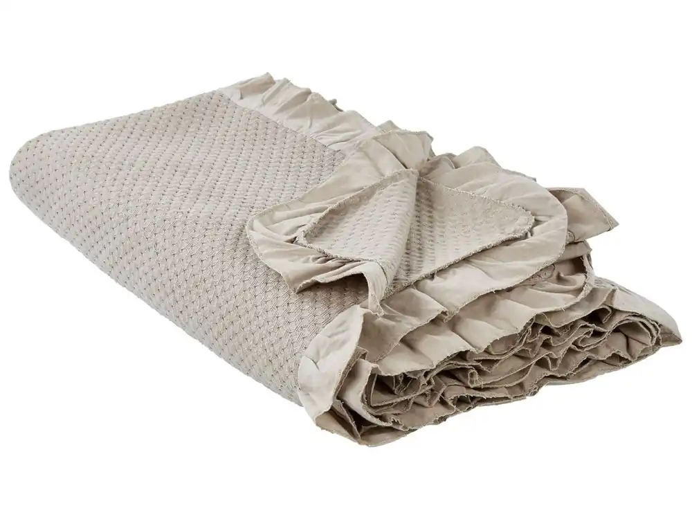 Colcha HATTON Algodón 220 x 240 cm Gris pardo - Textil