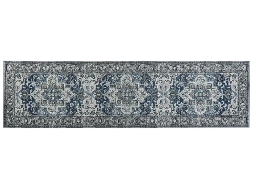Alfombra KOTTAR Azul 80 x 300 cm - Textil