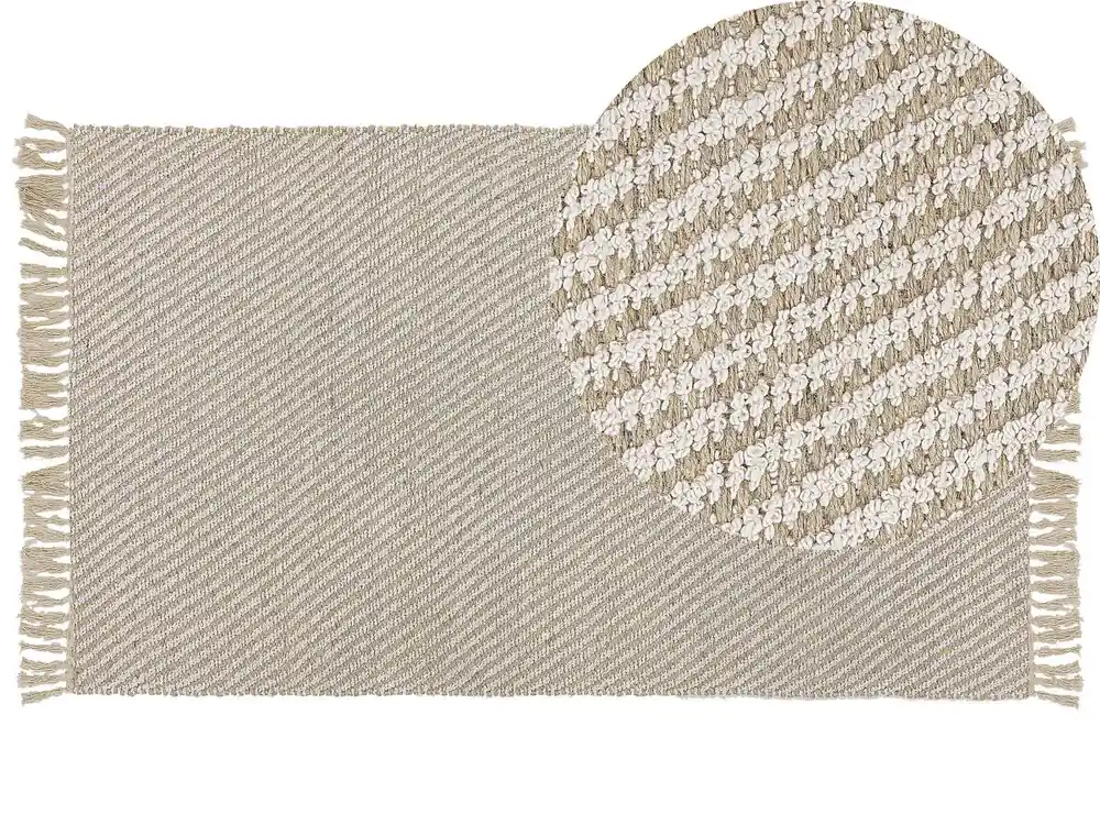 Alfombra ALADAG Beige 80 x 150 cm Yute - Textil