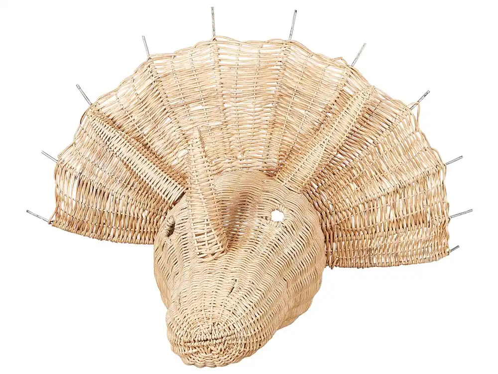 Decoración de pared Dinosaurio BIOKO Ratán 44 cm Natural