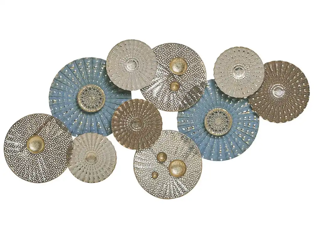Decoración de pared HASSIUM Metal 48 cm Azul