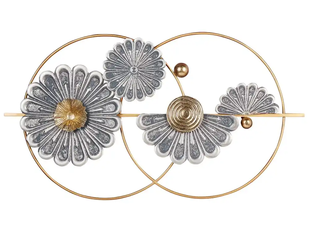 Decoración de pared Flor PROMETHIUM Metal 51 cm Dorado