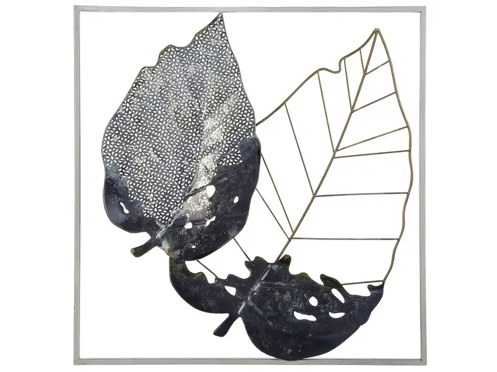 Decoración de pared Hoja RHENIUM Metal 50 cm Multicolor
