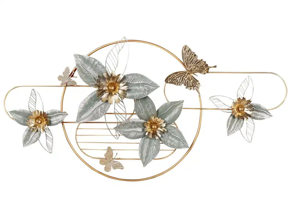 Decoración de pared Flor TANTALUM Metal 59 cm Dorado