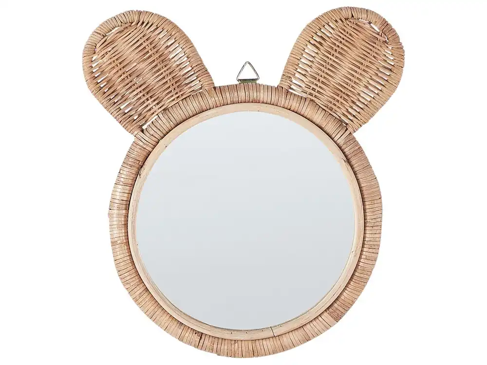 Espejo ASHANTI 30 cm 33 cm Ratán Natural - Bebé