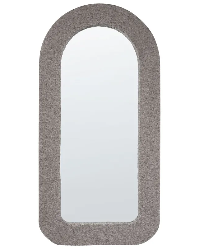 Espejo CERVON 60 cm 120 cm Bouclé Gris pardo - Decoración