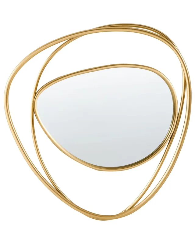 Espejo COURCY 50 cm 54 cm Metal Dorado - Decoración