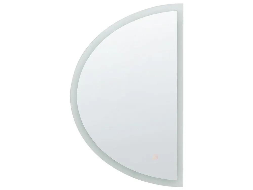 Espejo LED de baño BEZONS 49 cm 80 cm Plateado