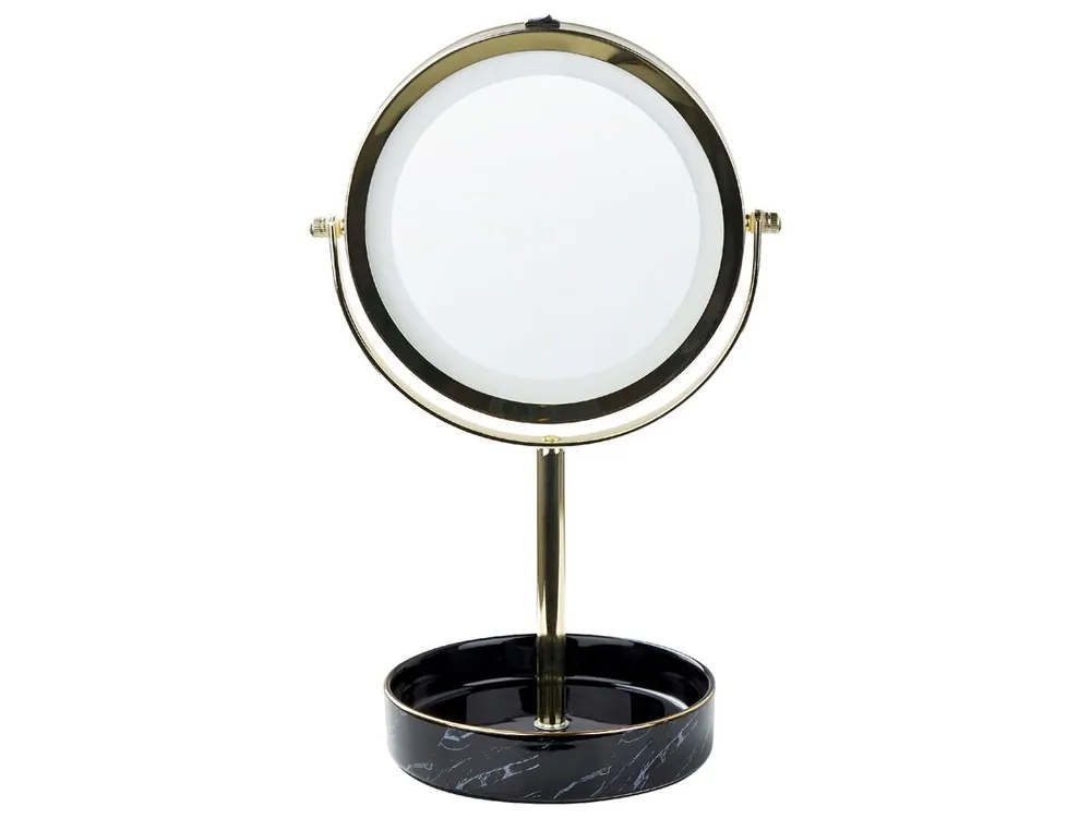 Espejo de maquillaje LED SAVOIE Blanco/Plateado - Baño