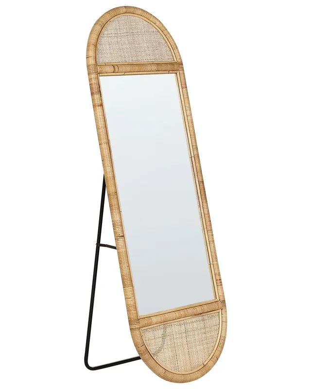 Espejo de pie BARGES 150 cm Ratán Natural - Decoración