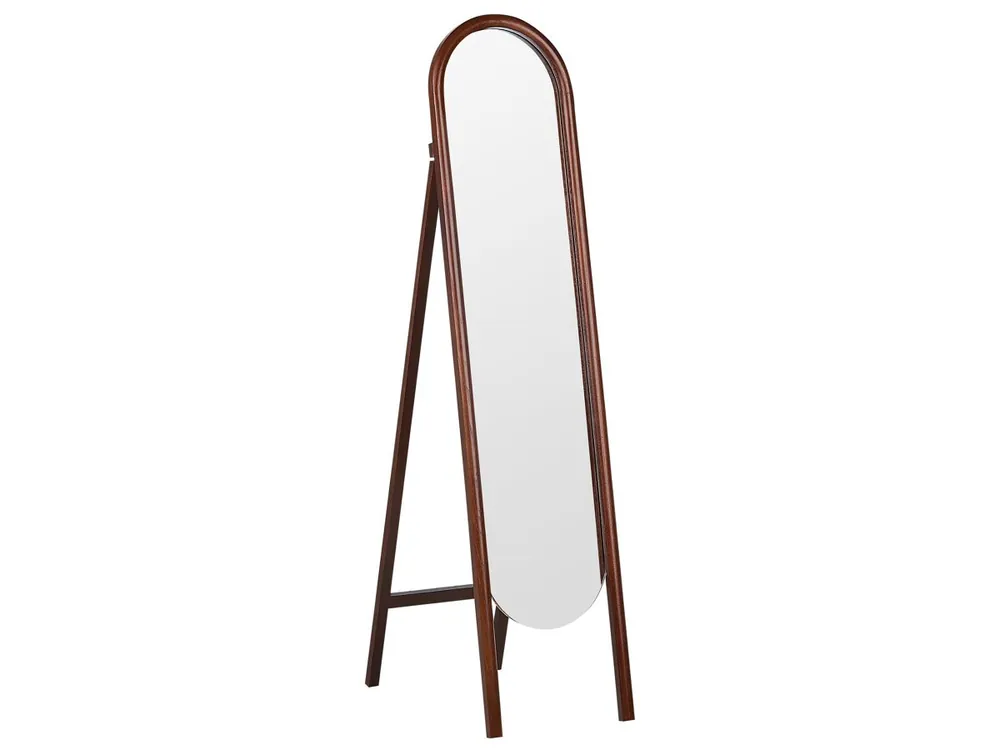 Espejo de pie CHELLES 150 cm Madera de paulownia Marrón oscuro - Decoración