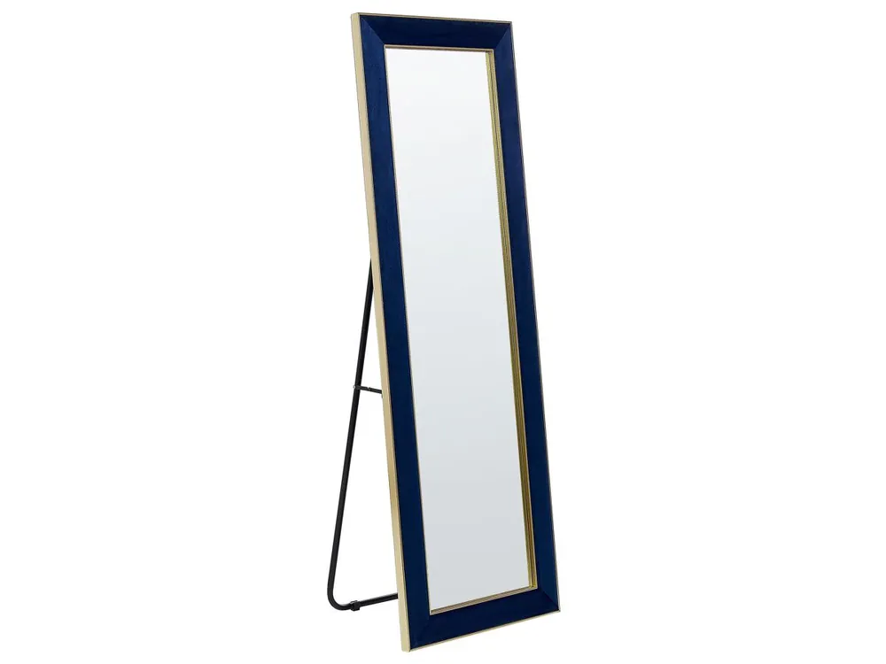 Espejo de pie LAUTREC 150 cm Terciopelo Azul marino - Decoración