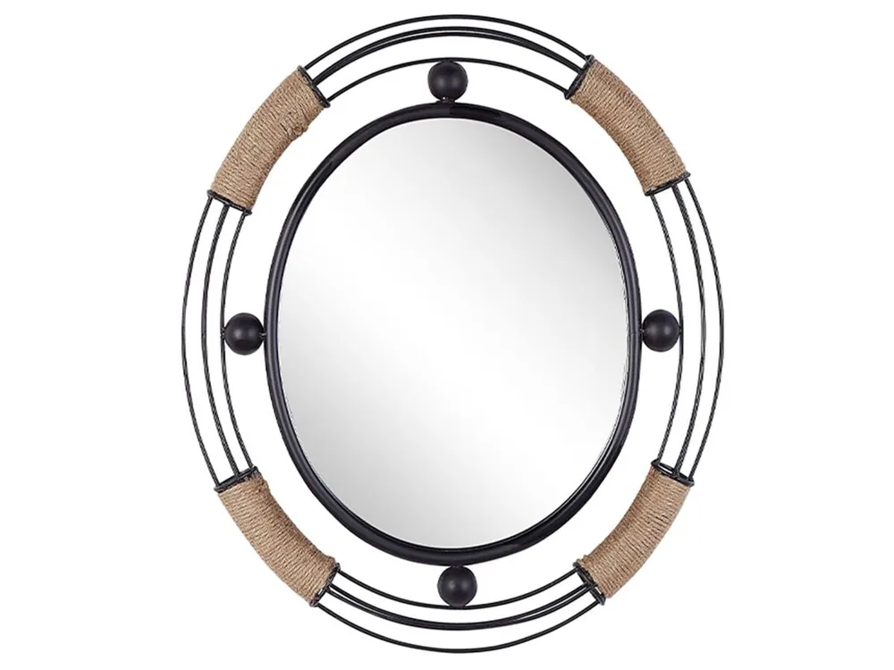 Espejo MOULINS 50 cm 55 cm Metal Negro - Decoración