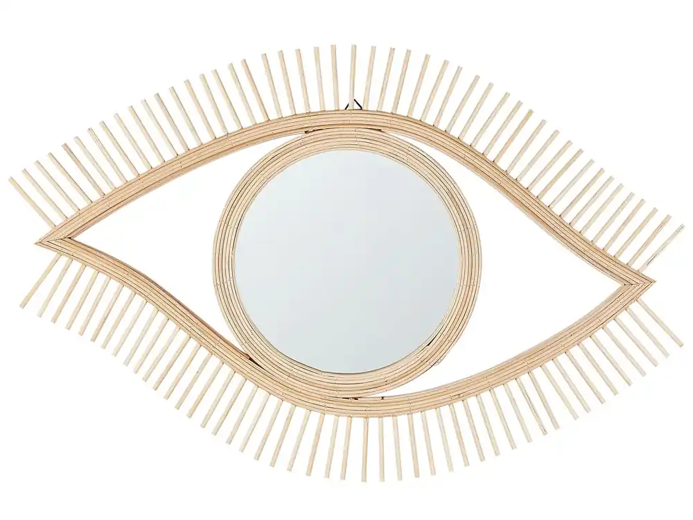 Espejo SOYOPA 79 cm 48 cm Madera de bambú Natural - Decoración