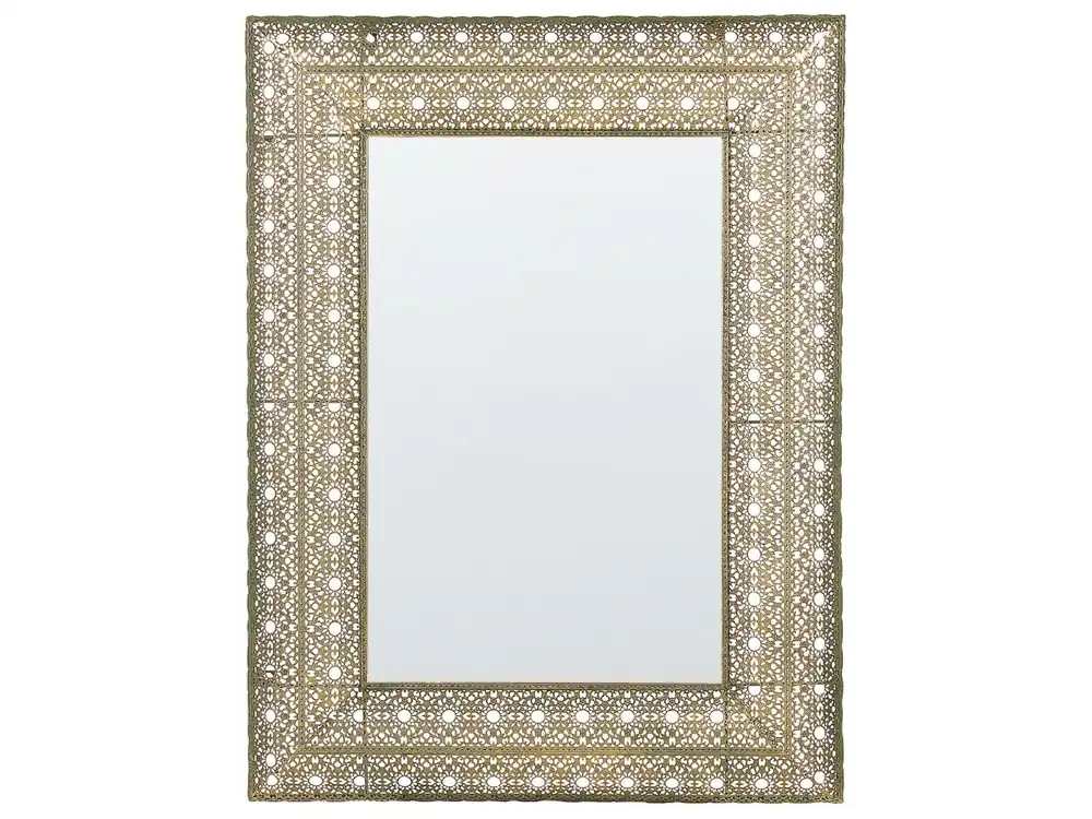 Espejo DEHRADUN 69 cm 90 cm Metal Dorado - Decoración