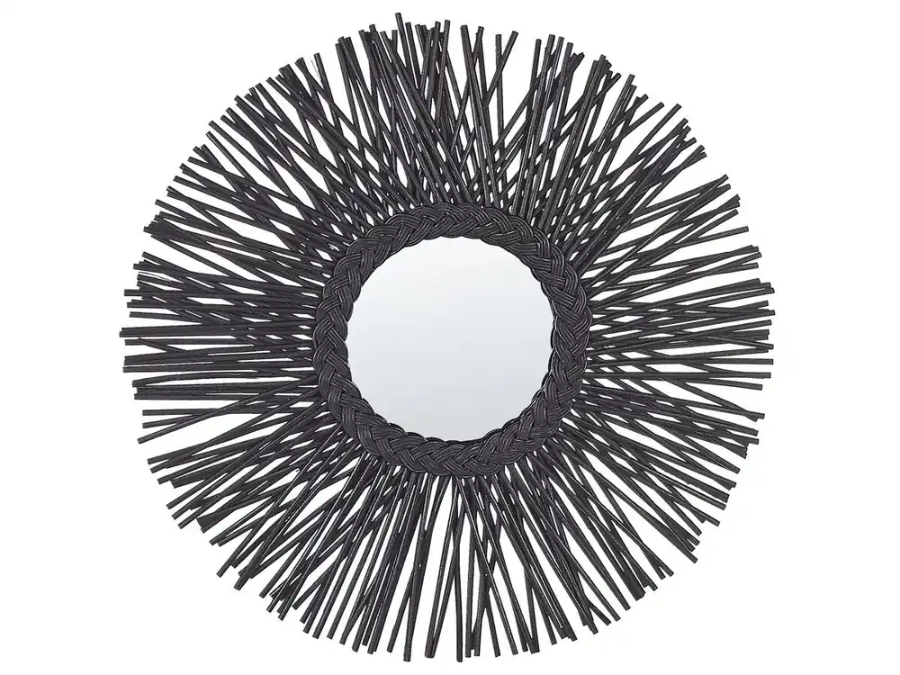 Espejo KALASIN 60 cm 60 cm Ratán Negro - Decoración
