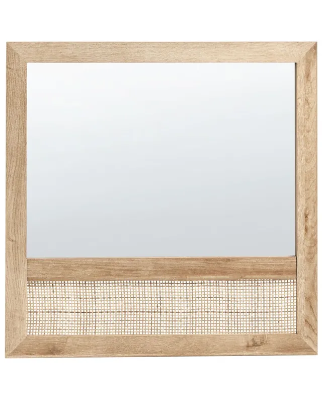 Espejo ROSELL 60 cm 60 cm Marrón claro - Decoración