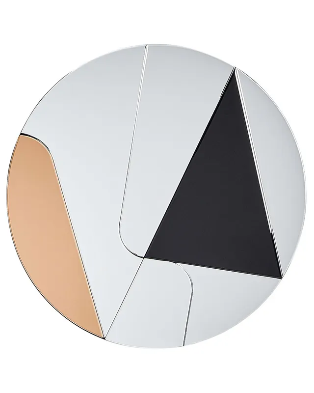 Espejo TROUVILLE 80 cm 80 cm Negro/Dorado - Decoración