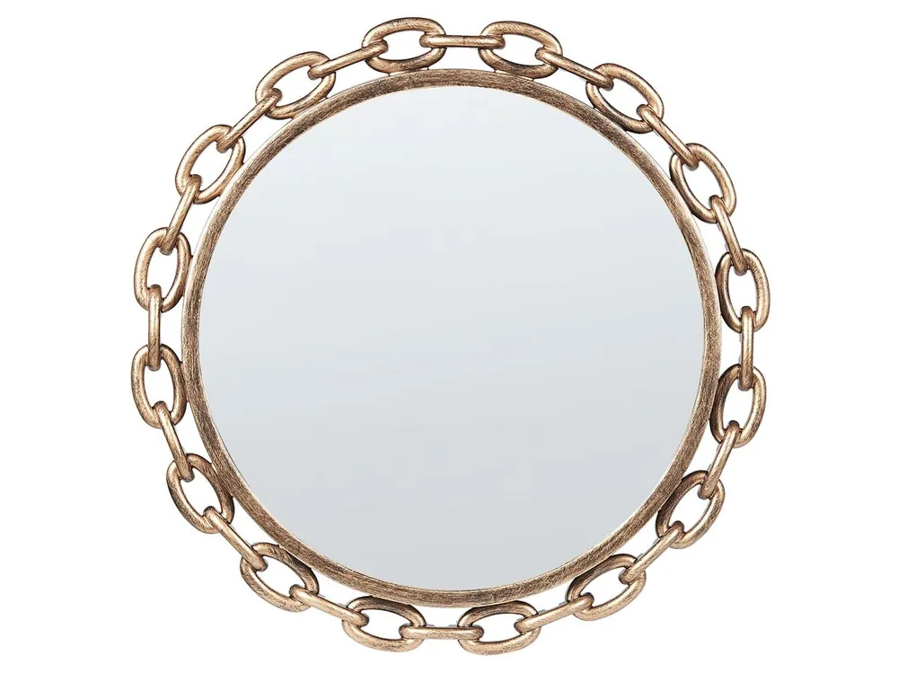 Espejo YEBRA 46 cm 46 cm Dorado - Decoración