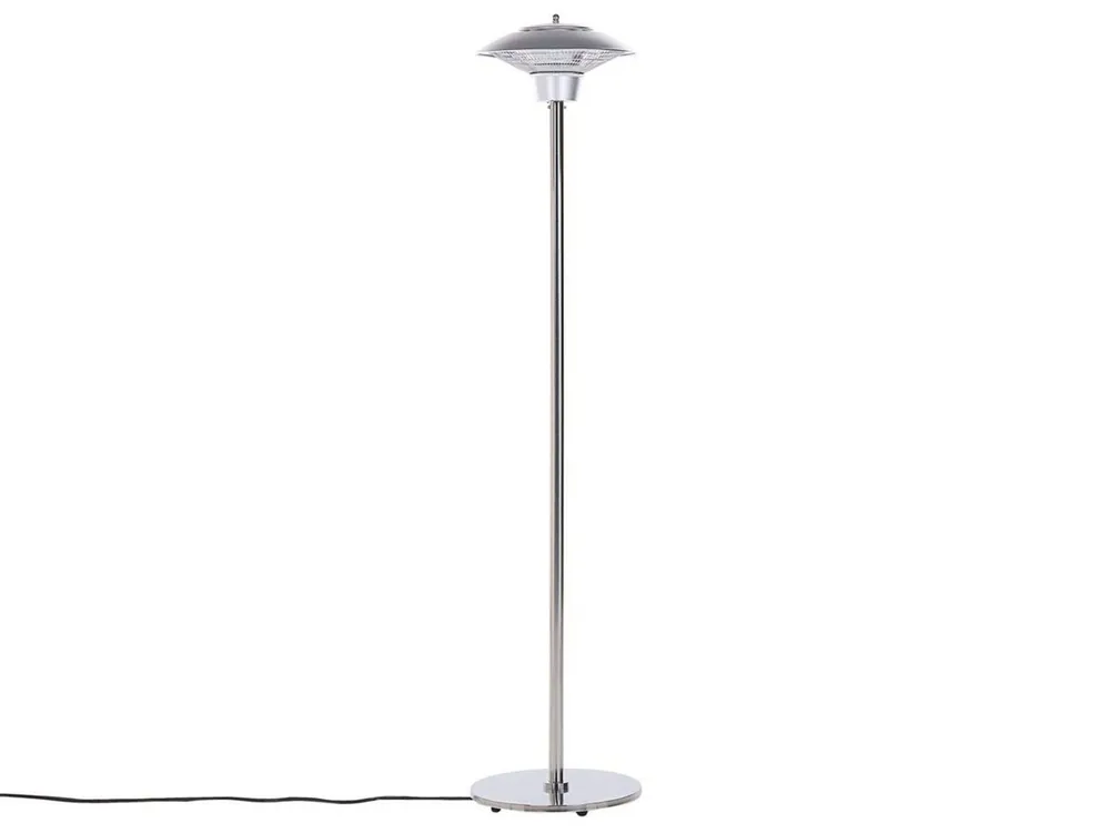 Estufa de infrarrojos de pie para exterior ASKJA 1500 W Plateado - Jardín