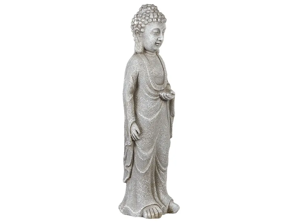 Figura decorativa gris motivo Buda THOIRY - Decoración