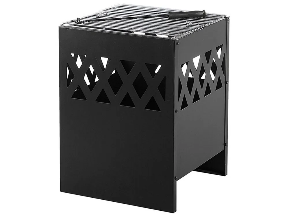Pozo de fuego con parrilla SHIGA Metal Negro - Jardín