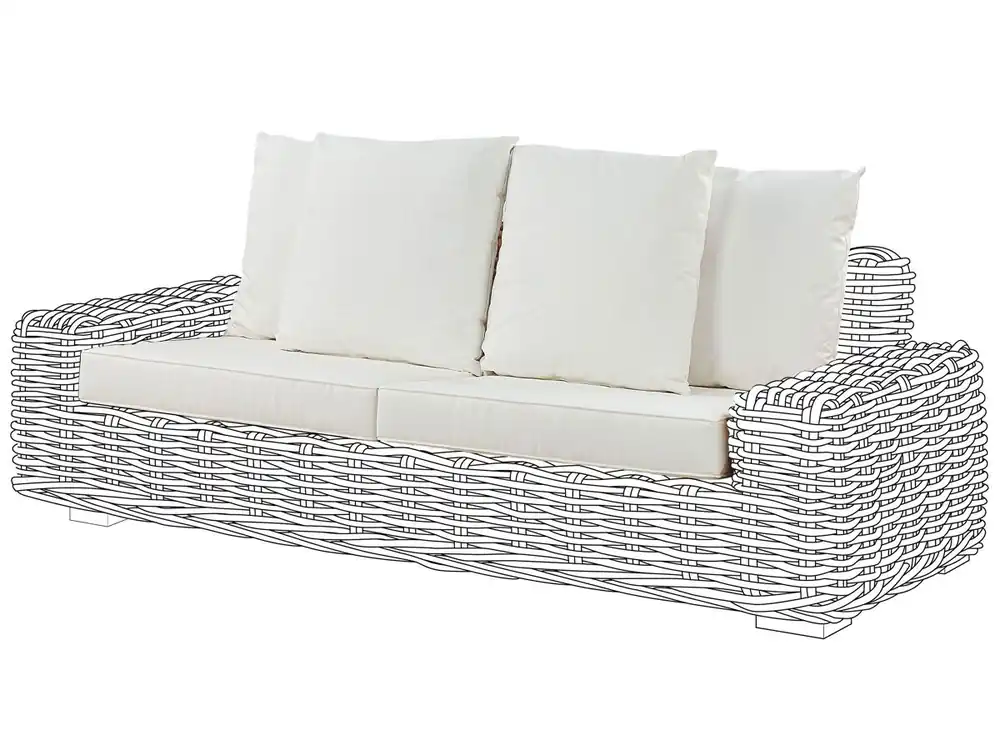 Conjunto de fundas de cojín de exterior FORLI Blanco - Textil