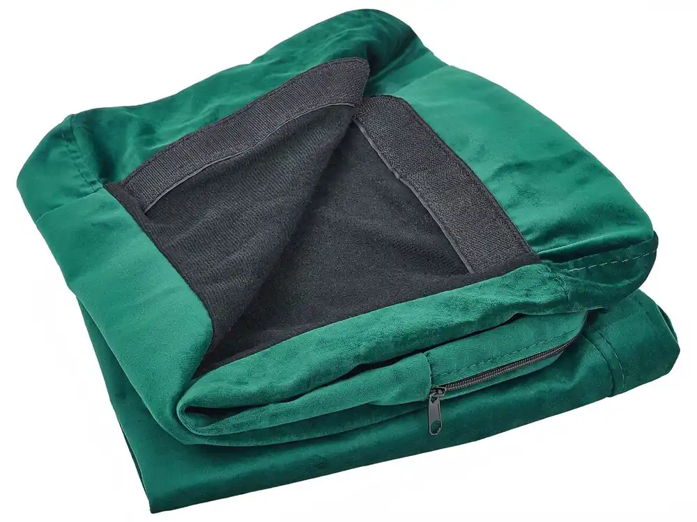 Funda de sofá 2 plazas BERNES Terciopelo Verde - Textil