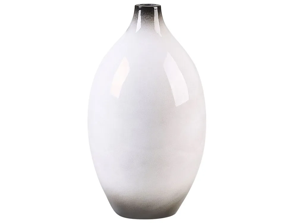 Jarrón decorativo BAEZA Cerámica 36 cm Blanco - Decoración