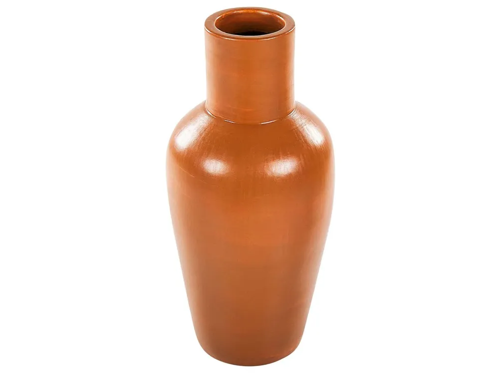 Jarrón decorativo KARFI Cerámica 37 cm Naranja - Decoración