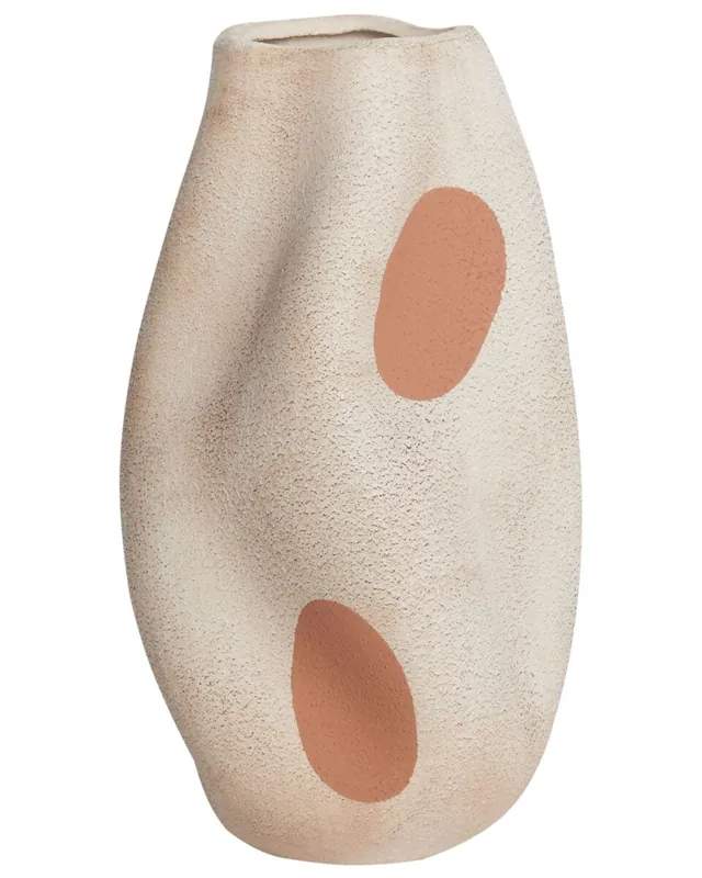 Jarrón para flores BATOIDEA Gres 25 cm Beige claro - Decoración