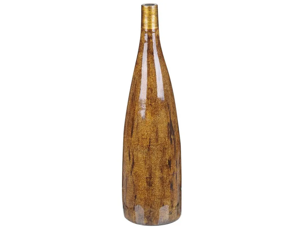 Jarrón para flores BURGOS Cerámica 52 cm Marrón - Decoración