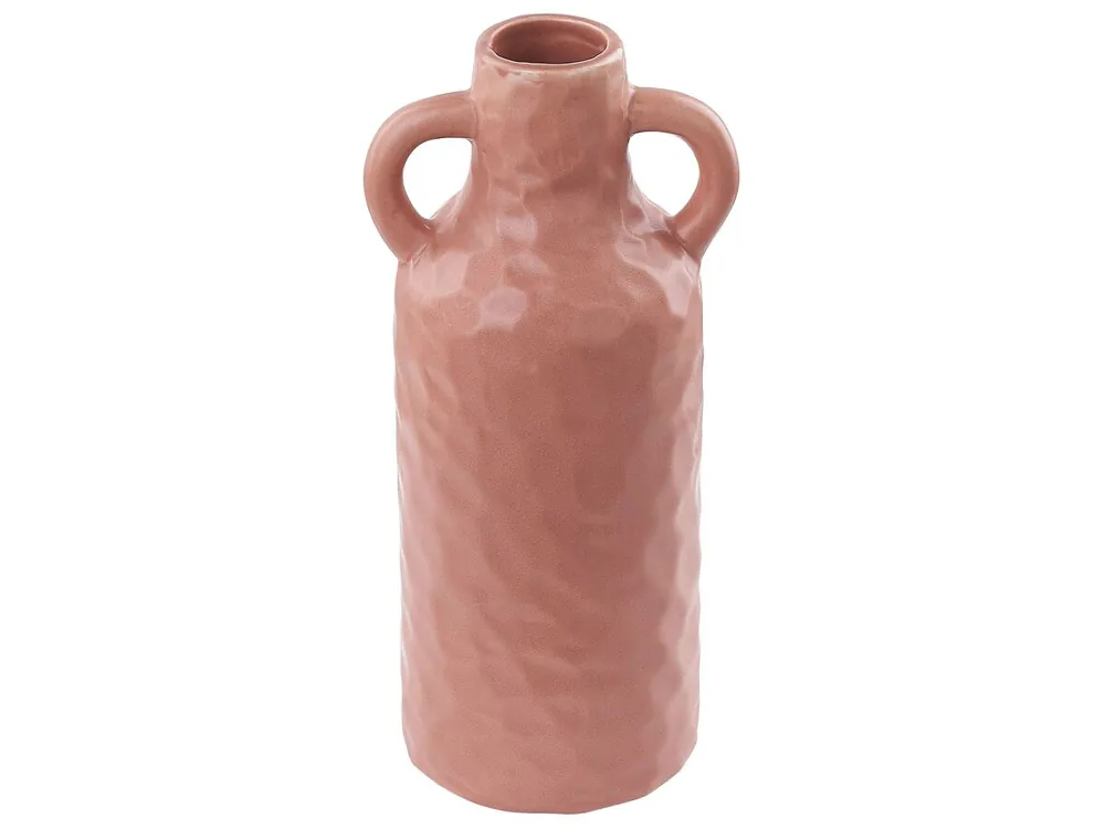 Jarrón para flores DRAMA Cerámica 24 cm Rosa pastel - Decoración