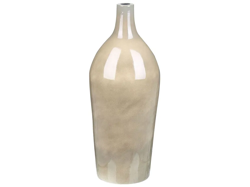 Jarrón para flores LEGANES Cerámica 47 cm Gris pardo - Decoración