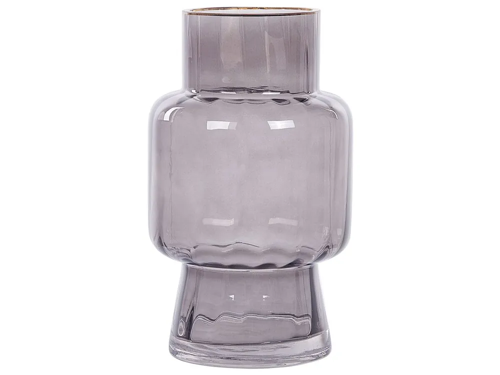 Jarrón para flores MEGALO Vidrio 26 cm Gris - Decoración