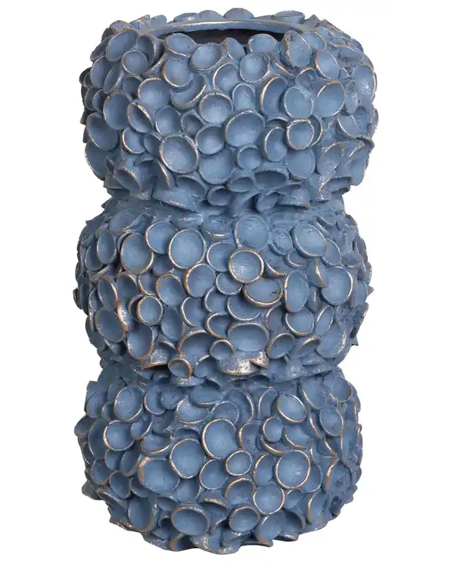 Jarrón para flores MUZAKI Cerámica 52 cm Azul - Decoración