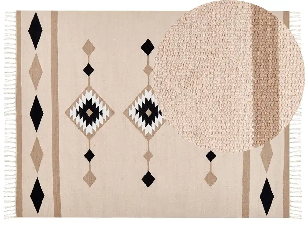 Alfombra BERDIK Multicolor 160 x 230 cm Algodón Kilim - Textil