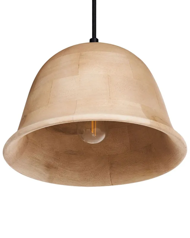 Lámpara colgante GOIKA Madera de mango Marrón claro - Decoración