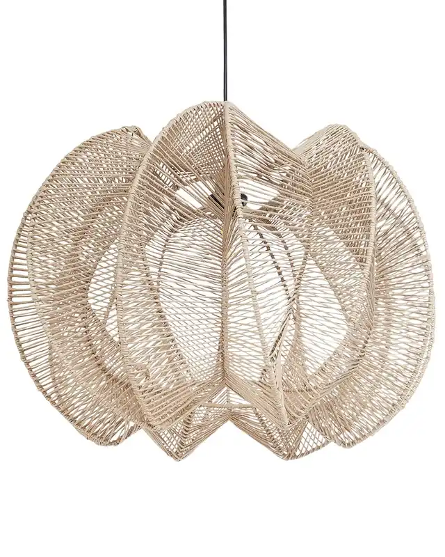 Lámpara colgante MANINGA Cuerda de papel Marrón claro - Decoración