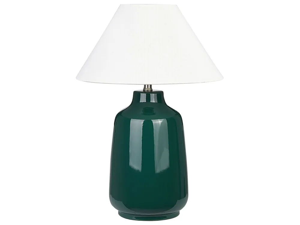 Lámpara de mesa CARETA Cerámica Verde oscuro - Decoración