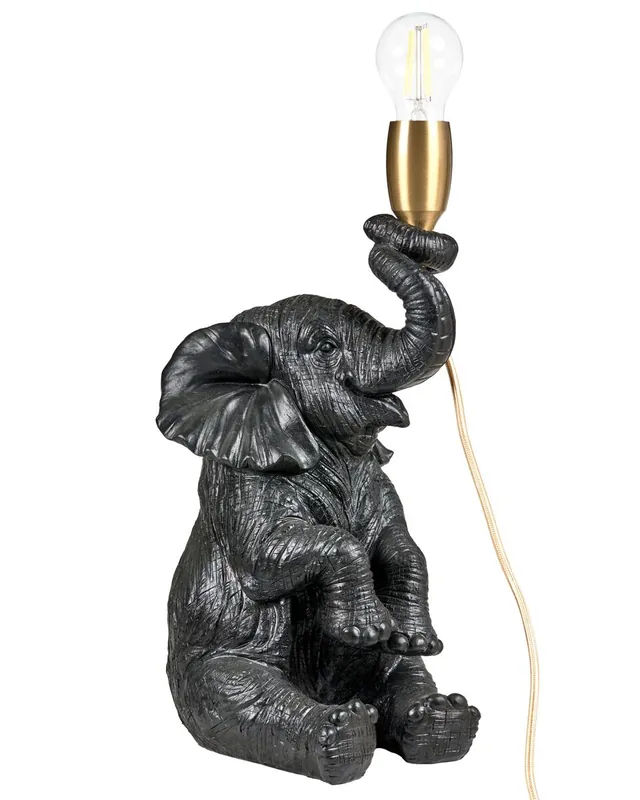 Lámpara de mesa Elefante FORTUNA Negro - Decoración