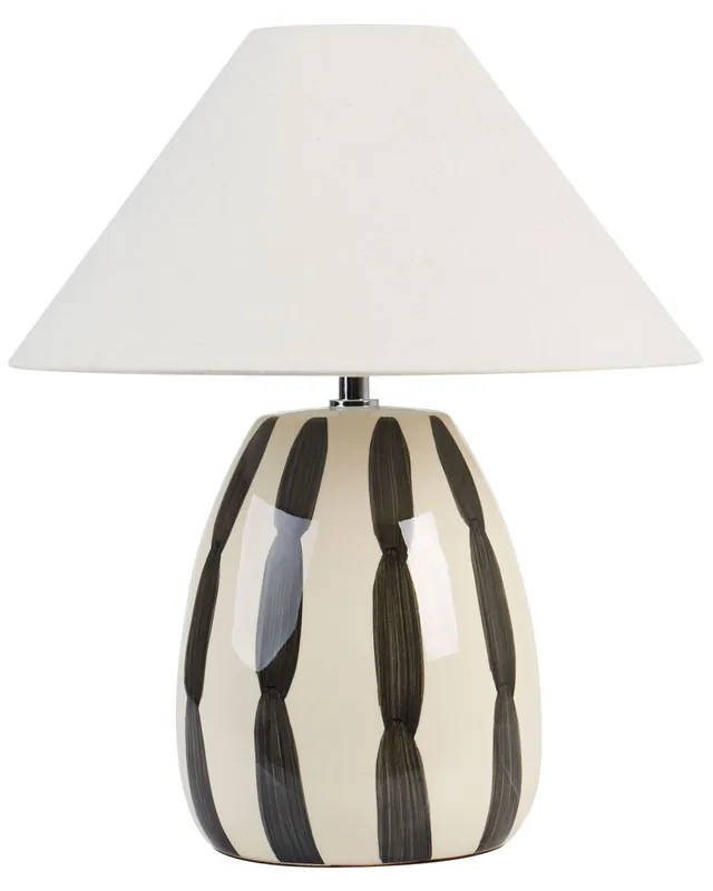 Lámpara de mesa LUCHETTI Cerámica Negro/Blanco - Decoración