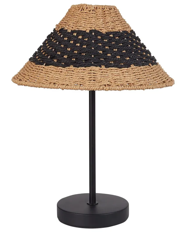 Lámpara de mesa MOMBA Cuerda de papel Negro - Decoración