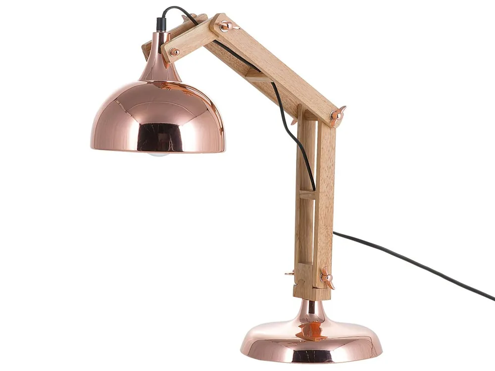 Lámpara de escritorio SALADO ajustable Madera Cobrizo - Decoración