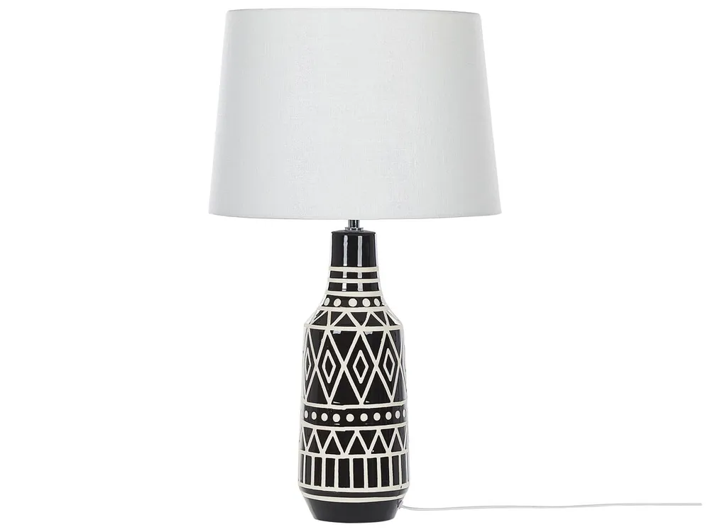 Lámpara de mesa SHEBELLE Cerámica Negro - Decoración