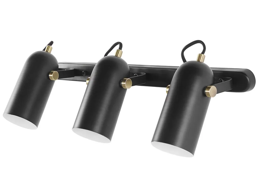 Lámpara de 3 focos TYRIA ajustable Metal Negro - Decoración