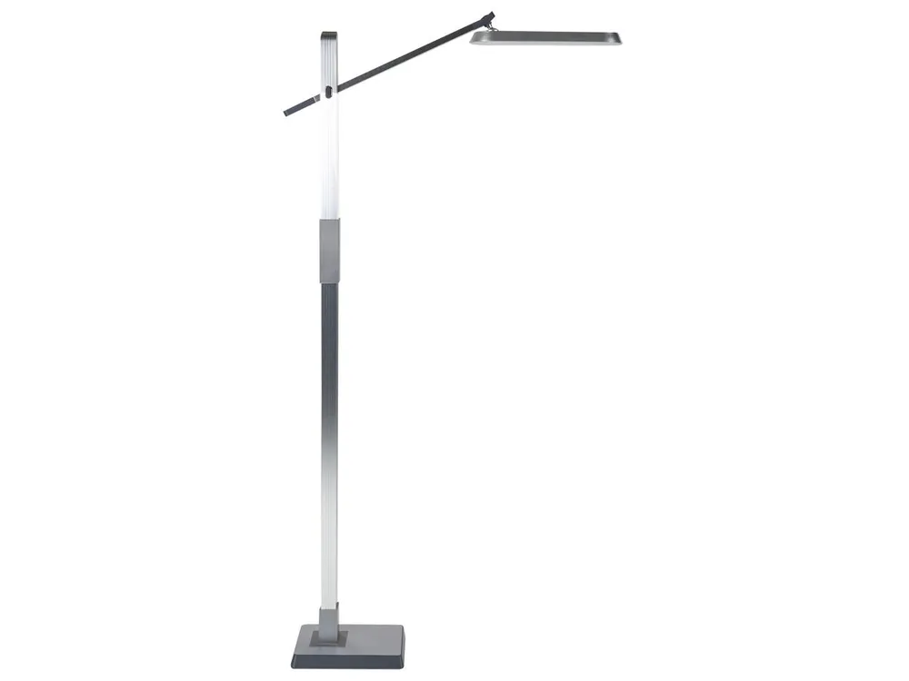 Lámpara LED de pie AQUARIUS con regulador de intensidad Metal Plateado - Decoración