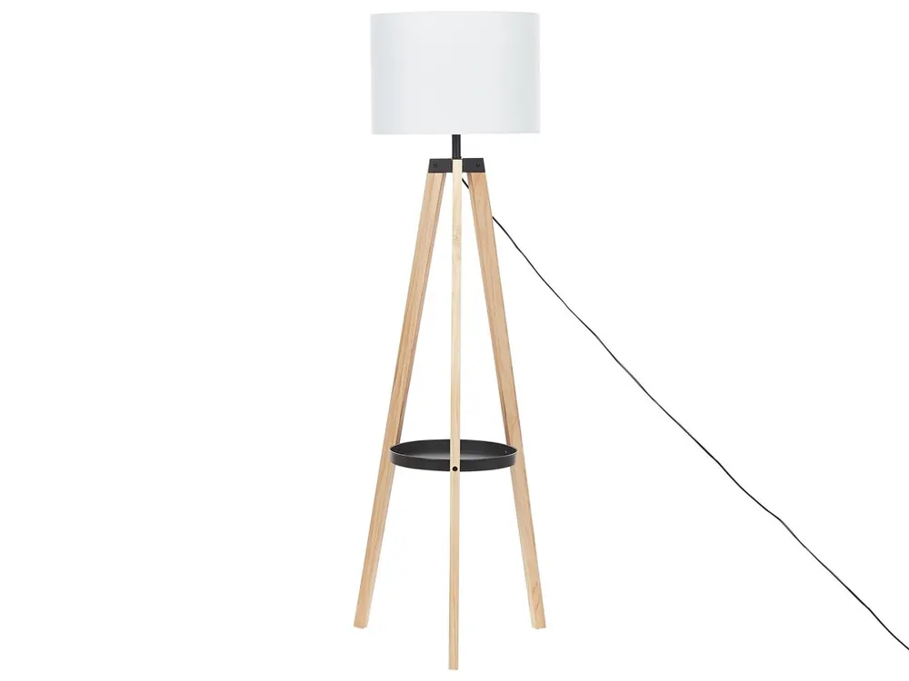Lámpara de pie BLUFF Madera de pino Blanco - Decoración