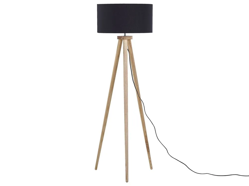 Lámpara de pie NITRA Madera de roble Blanco - Decoración